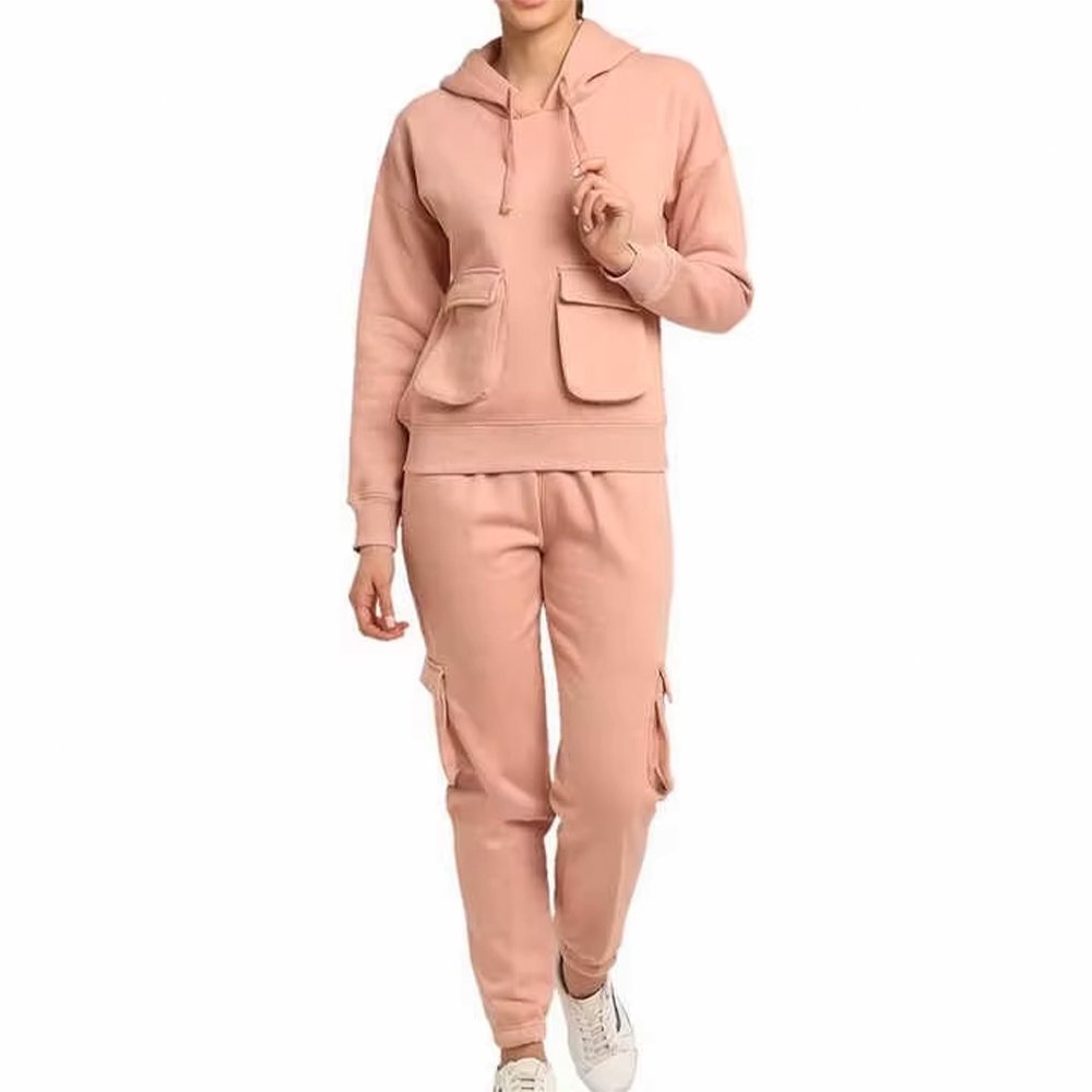 Cargo Pockets Pullover Hoodie with Jogging Pants - Image 5