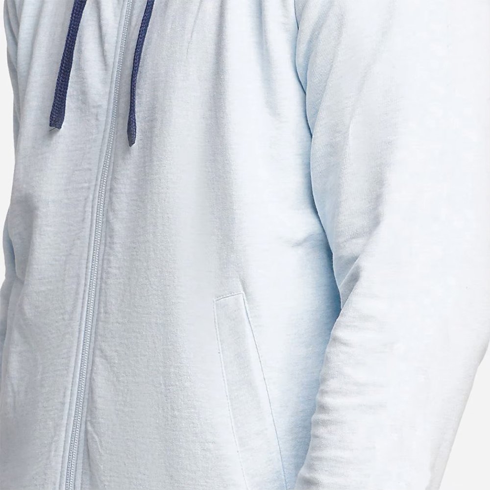 Men's Light Sky Full Zipper Warm Weather Athletic Fit Hoodie - Image 5