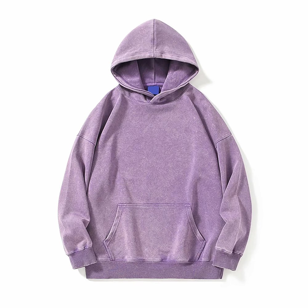 Men's Stone Wash Oversized Pullover Hoodie - Image 2
