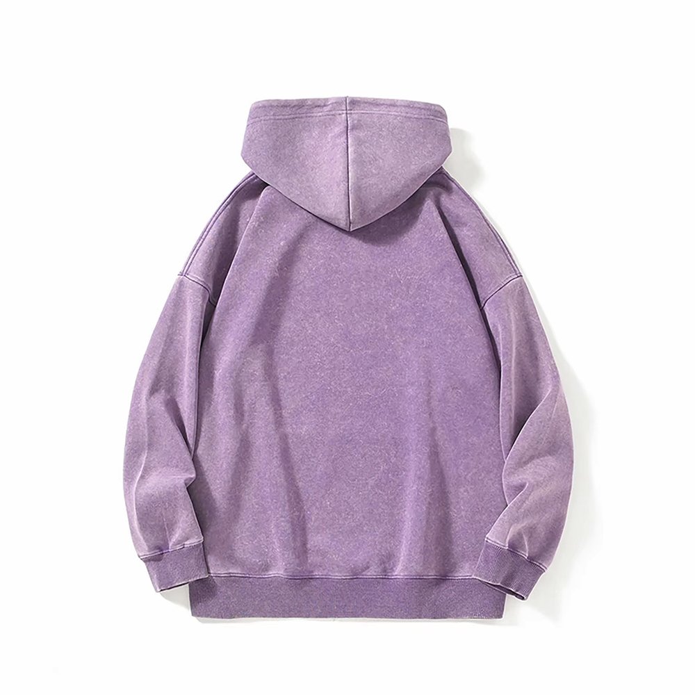 Men's Stone Wash Oversized Pullover Hoodie - Image 3