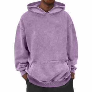 Men's Stone Wash Oversized Pullover Hoodie