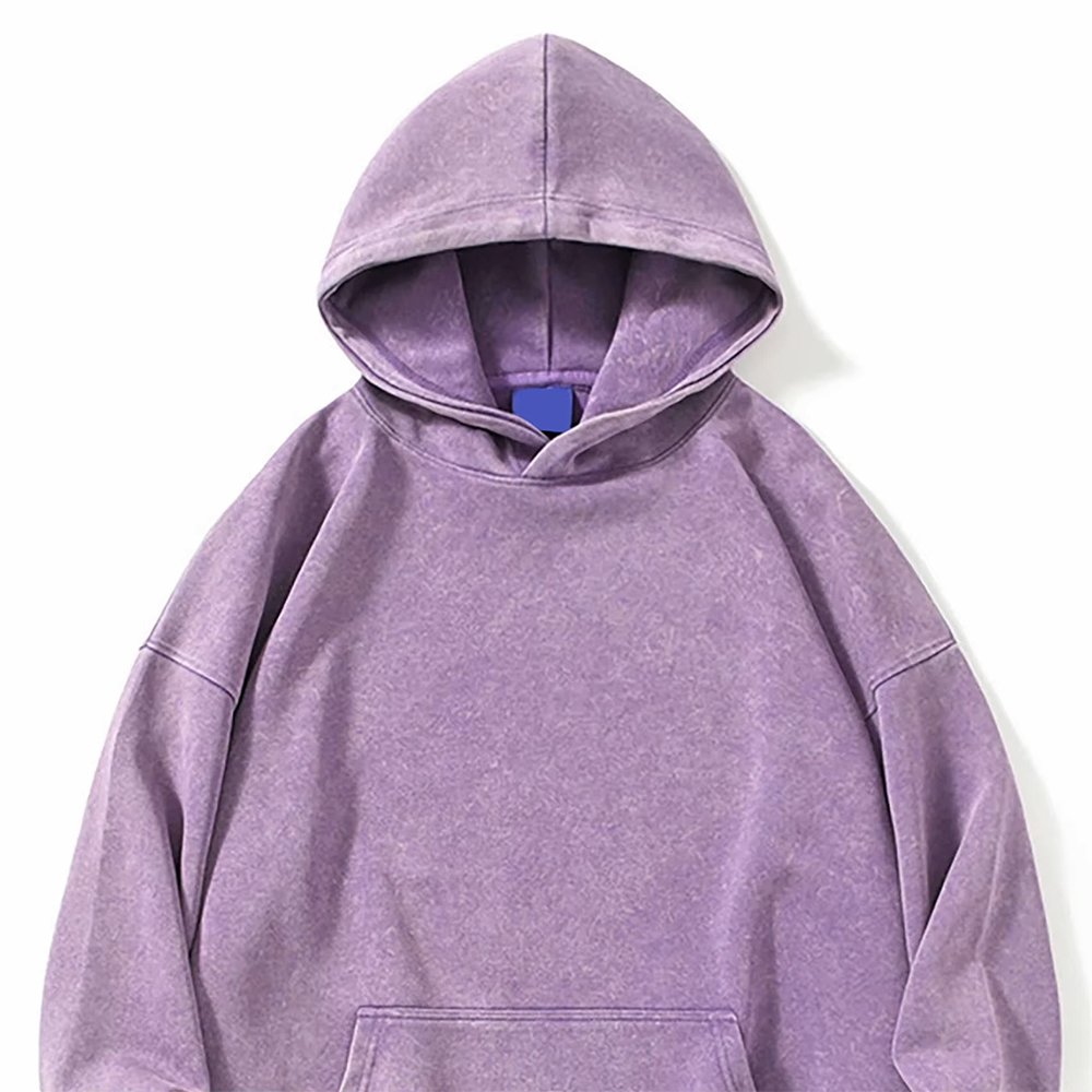 Men's Stone Wash Oversized Pullover Hoodie - Image 4