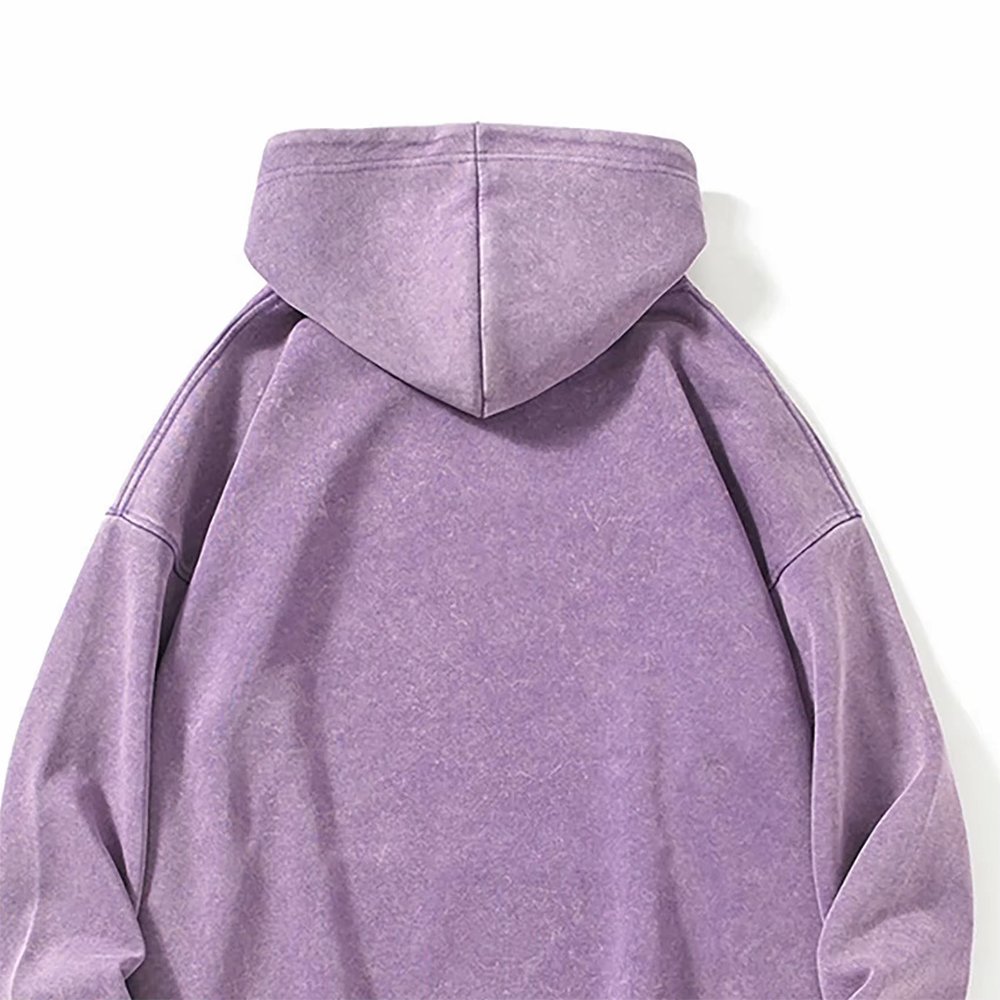 Men's Stone Wash Oversized Pullover Hoodie - Image 5